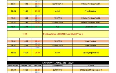 Les horaires des 6 heures du Paul Ricard sont en ligne !