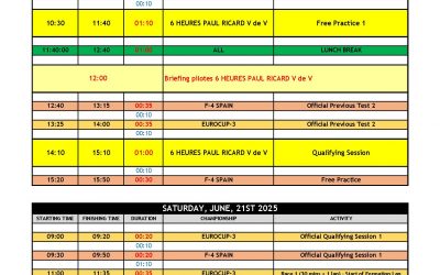 Les horaires des 6 heures du Paul Ricard sont en ligne !